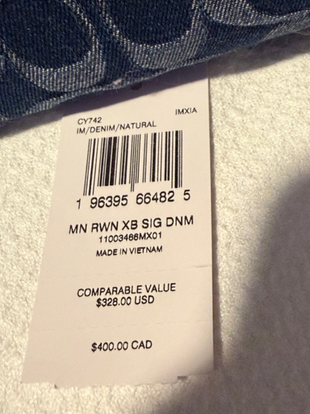 Coach Blue Denim Mini Satchel with Tan Leather Trim - Picture 4 of 4